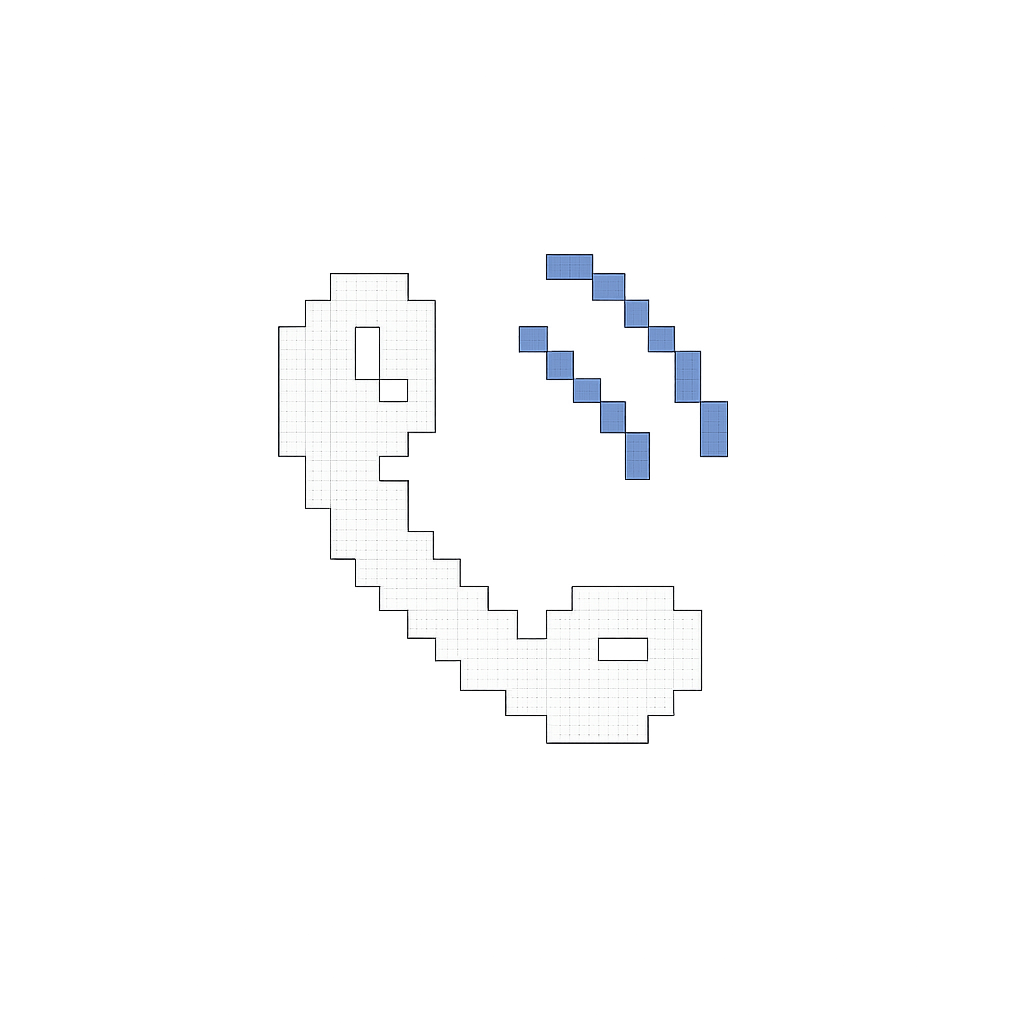 Pixelated Phone Icon